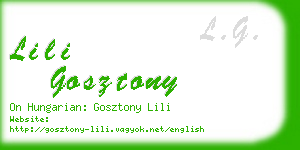 lili gosztony business card